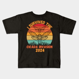 I survived the cicada invasion 2024 Kids T-Shirt